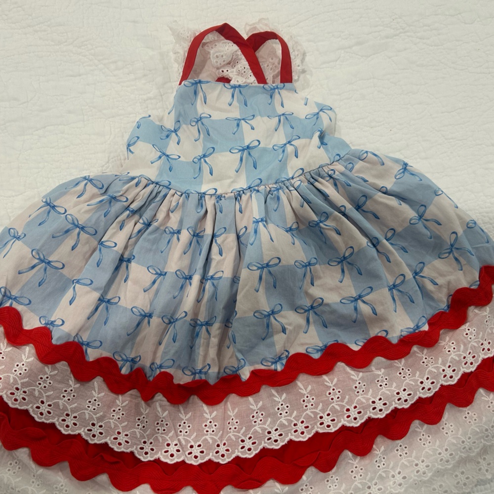 Charming Red, White and Blue Kids Dress